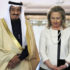 Secretary of State Hillary Rodham Clinton, right, meets with Saudi Arabia'a Defense Minister Prince Salman bin Abdul-Aziz Al Saud at the State Department in Washington, on Thursday, April 12, 2012. (AP Photo/Jacquelyn Martin)